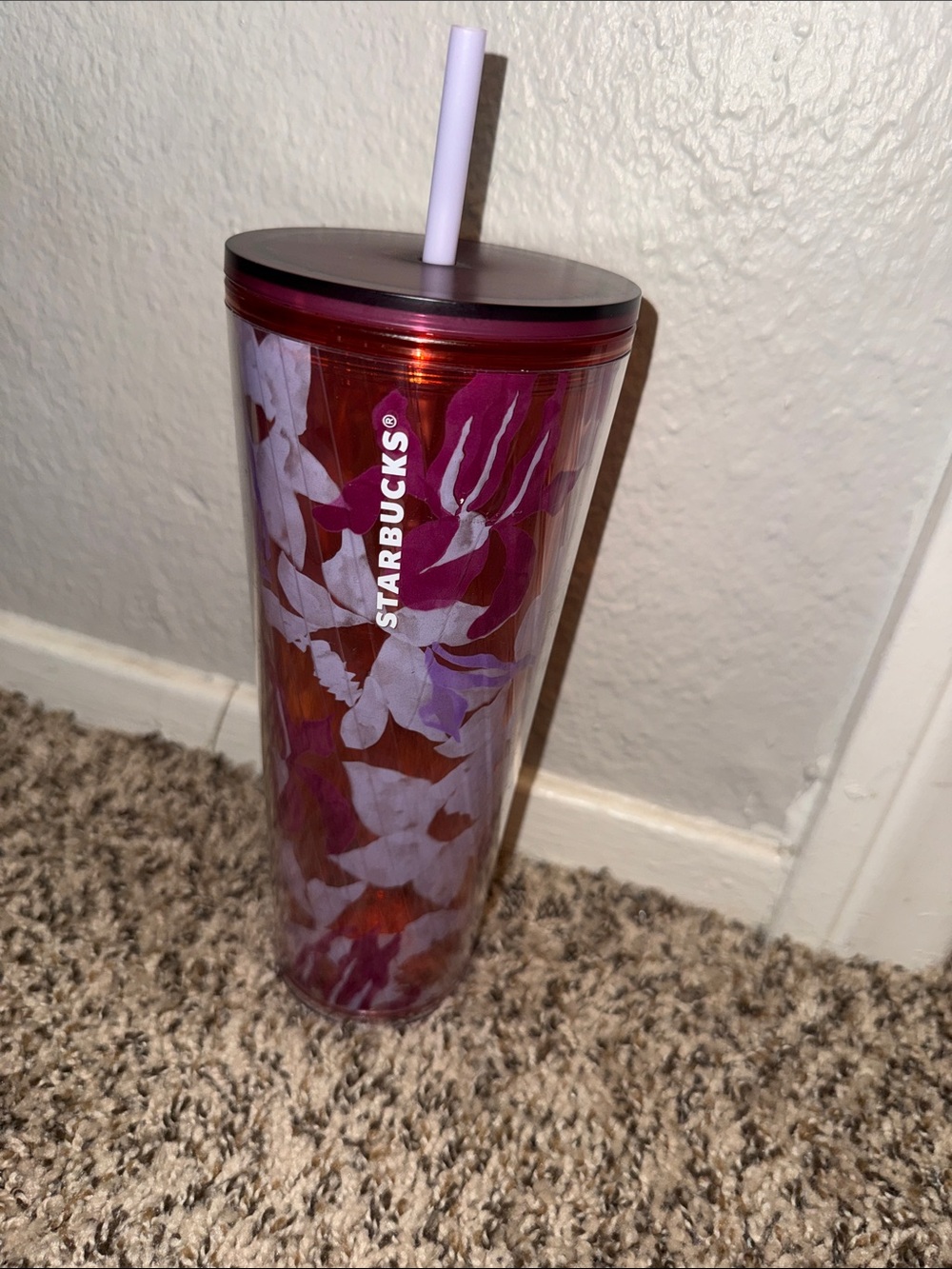Starbucks Iridescent Floral Tumbler in Pink and Purple - Picture 1 of 1